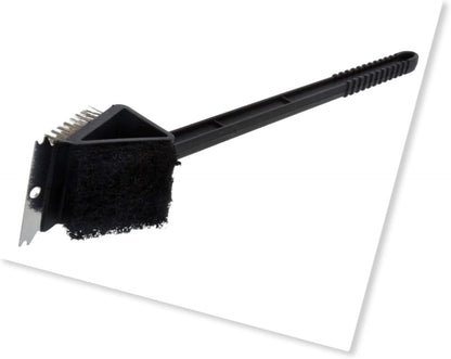 Cooking Concepts LC Wire Grill Cleaners, 12x6x1 in and 3-in-1 Grill Brushes, 18 in. Set (1) BBQ Grill Brush Stainless Steel 18" Barbecue Cleaning Brush w/Wire Bristles & Soft Comfortable Handle - Per