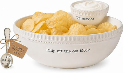 Mud Pie Beaded Stacked Chip And Dip Bowl