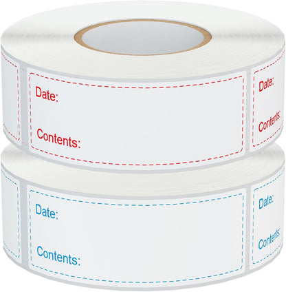 1000 Pcs Removable Freezer Labels for Food Containers 1 x 3, Risepekt Waterproof Food Storage Labels for Containers, Oil Resistant No-Residue Easy Clean for Kitchen Restaurants Grocery Stores Markets