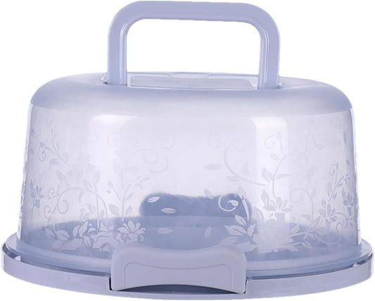 Cake Carrier With Handle Portable Round Cake Box Airtight Cupcake Storage Container With Lid