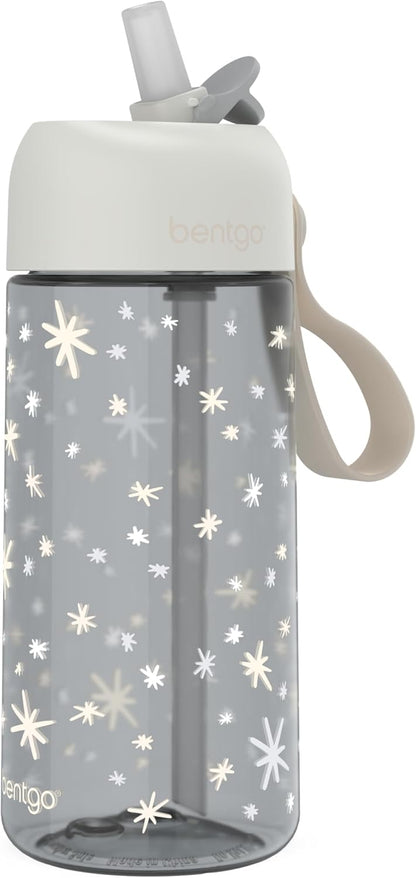 Bentgo Kids Water Bottle - Leak-Proof, Durable Tritan PFAS- & BPA-Free 15 fl oz, Kids/Toddlers Ages 3+ for School & Sports; Bite & Sip Spout, Carrying Handle, Dishwasher Safe (Unicorn)
