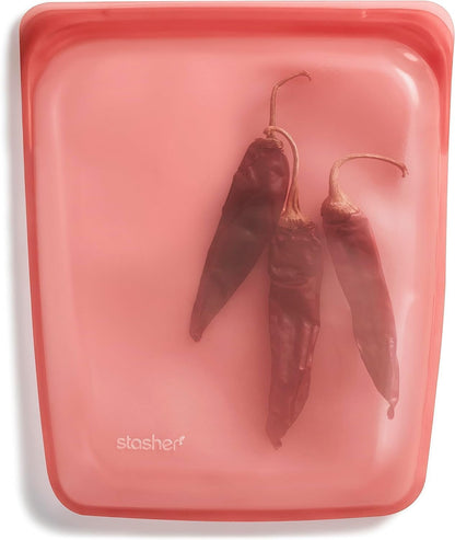 Stasher Premium Reusable Silicone Food Storage Bags, 2-Pack, Clear