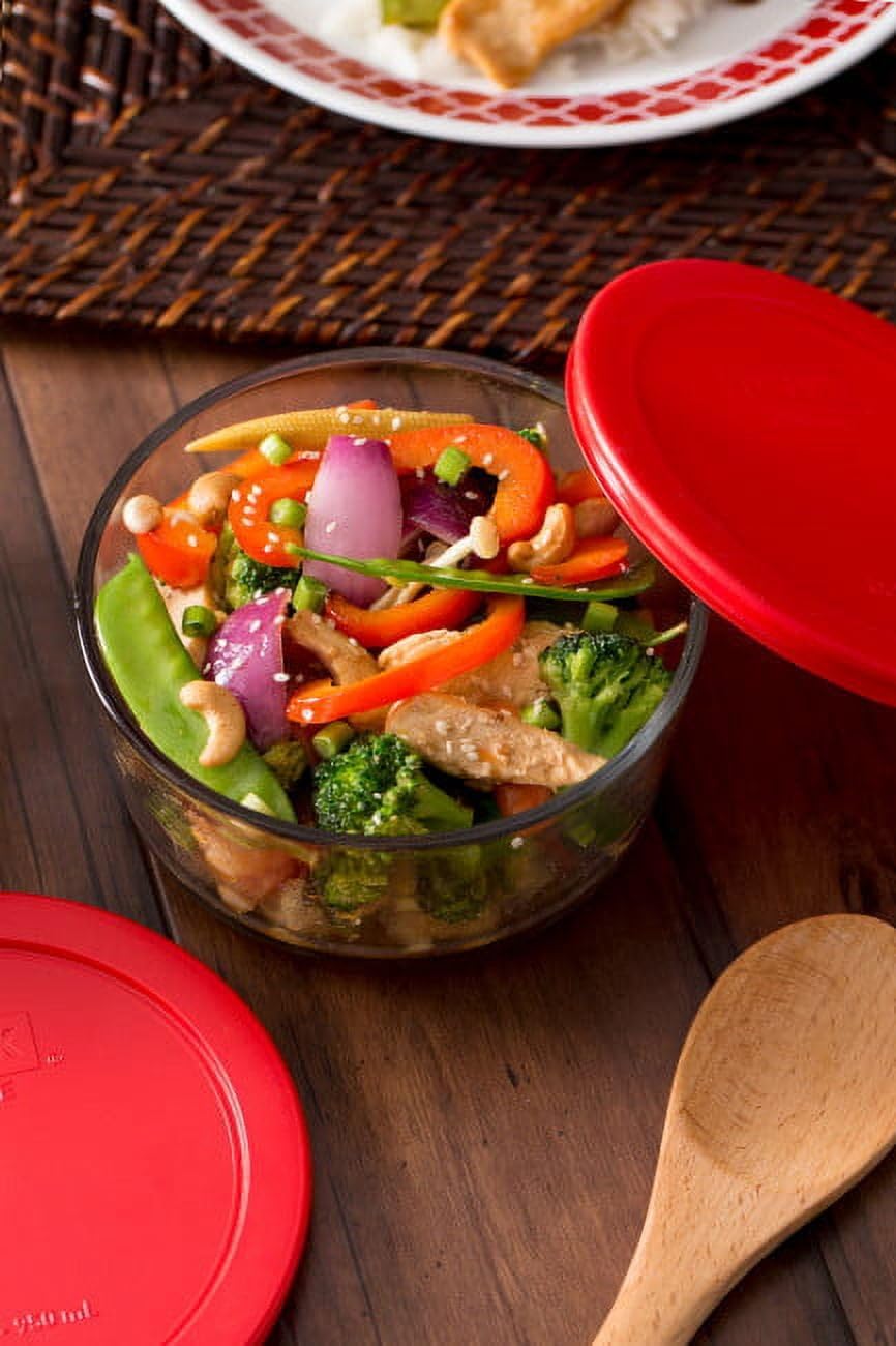 Pyrex Simply Store (12-Pack) Glass Food Storage Containers Set, (1, 2, & 3 Cup) Meal Prep Containers with Plastic BPA-Free Lids, Dishwasher & Microwave Safe