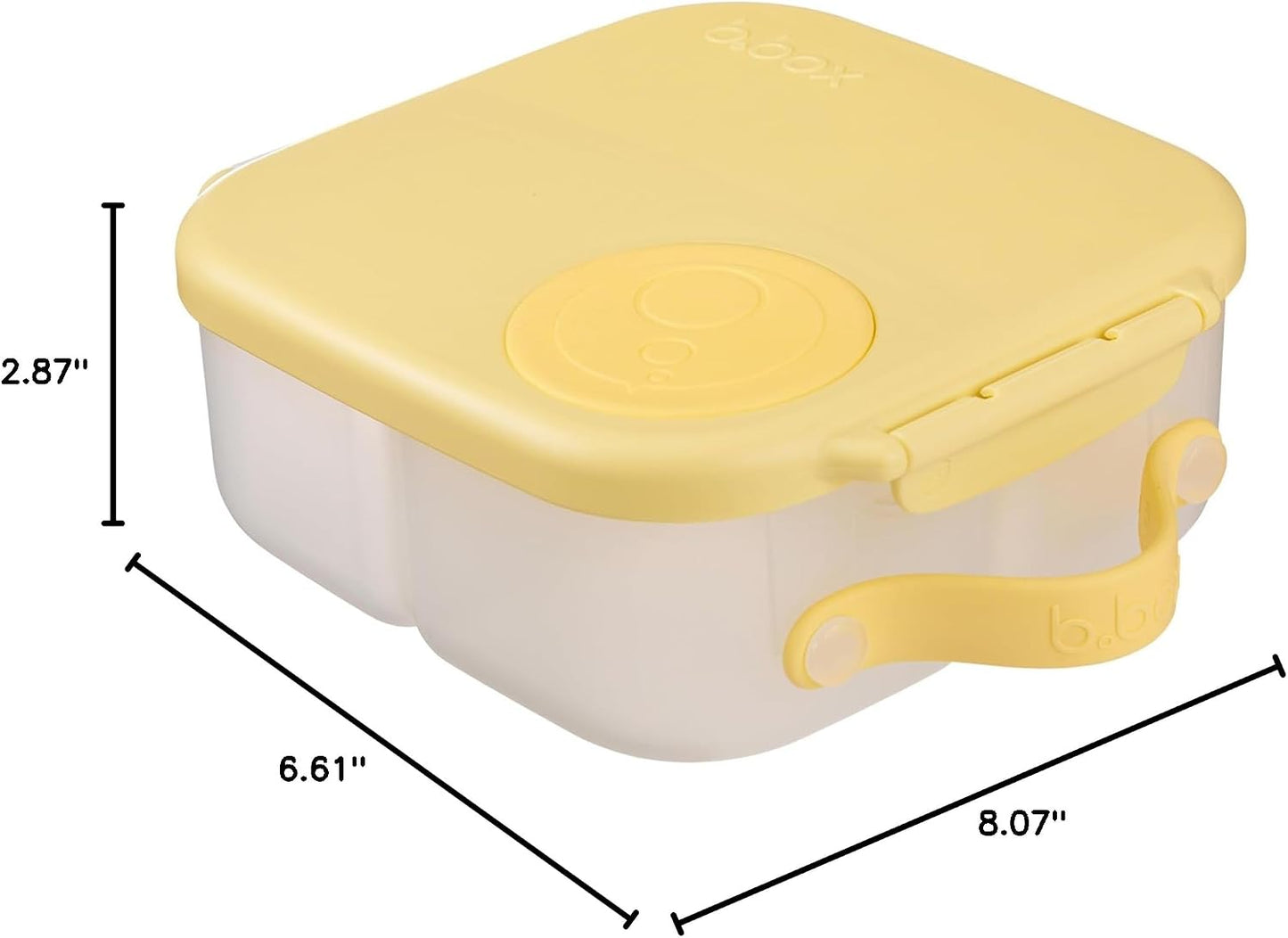 b.box Mini Lunch Box 2-Pack, Leak Proof Bento Box for Kids, 3 Compartment Snack Containers Ages 3+, Lunchbox for Daycare + School, Dishwasher Safe, BPA-Free, PFAS-Free, 4.25 Cup - Blue + Green