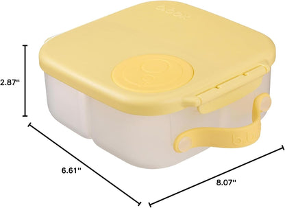b.box Mini Lunch Box 2-Pack, Leak Proof Bento Box for Kids, 3 Compartment Snack Containers Ages 3+, Lunchbox for Daycare + School, Dishwasher Safe, BPA-Free, PFAS-Free, 4.25 Cup - Blue + Green