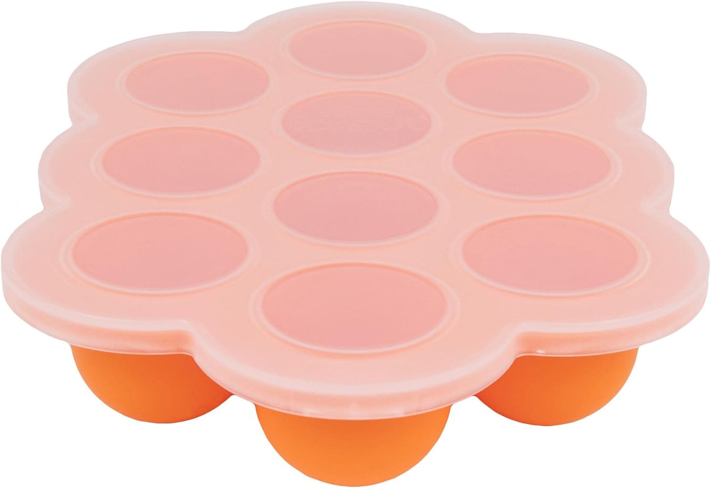 WeeSprout Silicone Freezer Tray with Clip on Lid Perfect Food Storage Container for Homemade Baby Food, Vegetable, Fruit Purees, and Breast Milk (Bright Blue, Six 3 Ounce Sections)