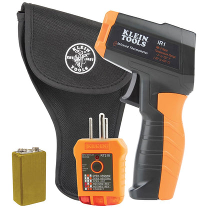 Klein Tools IR1 Infrared Thermometer with Targeting Laser, Auto-Hold, More