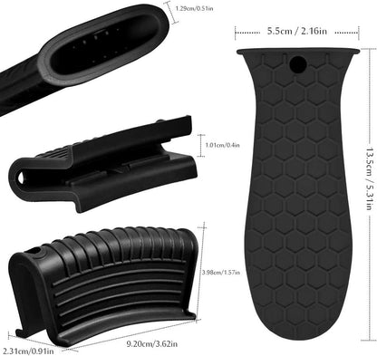 Silicone Hot Handle Holder, Heat Resistant Potholder Cookware Handle Cast Iron Skillets Handles Grip Covers for Cast Iron Skillet