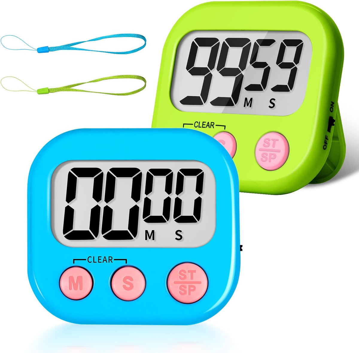 ZILLEEN Classroom Timer for Kids Teachers Digital Timers Blue Green