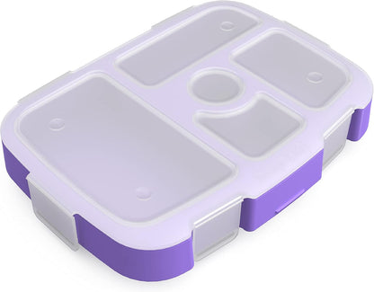 Bentgo® Kids Prints Tray with Transparent Cover - Reusable, BPA-Free, 5-Compartment Meal Prep Container with Built-In Portion Control for Healthy Meals At Home & On the Go (Mermaids in the Sea)