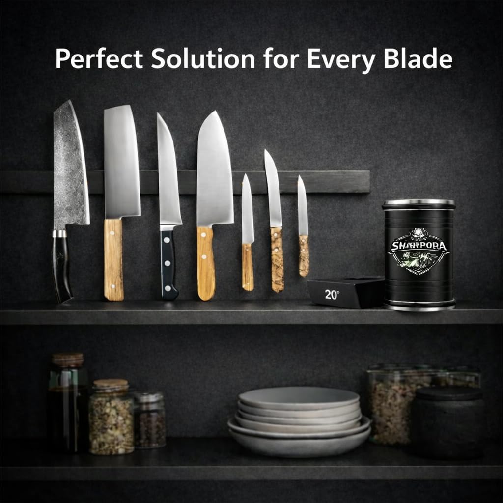 Rolling Knife Sharpener System, 3 Stage Diamond Discs, 400/1000/3000 Grit