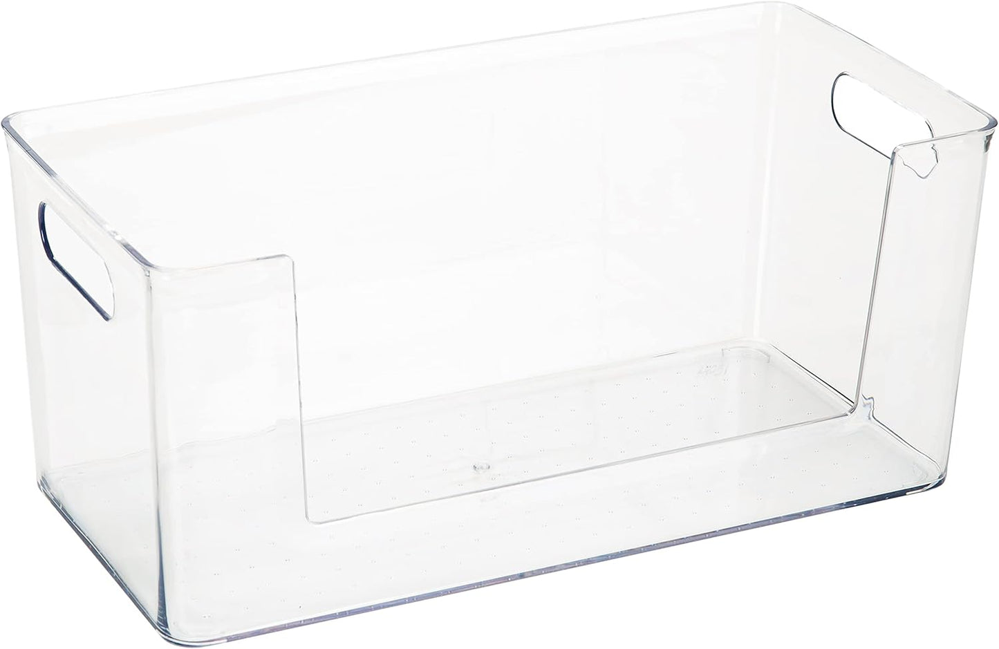 Simplify Rectangular Open Front Organizer Bin | Kitchen Cabinet & Pantry | Fridge Storage | Bathroom | Office Tote | Super Clear