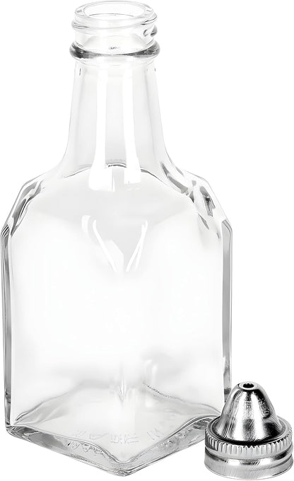 Bexter 2 Pack Oil and Vinegar Cruet Set, 5 oz Glass Oil and Vinegar Dispenser Bottles, Salad Dressing Cruets with Pour Spouts, Refillable Glass Cruet for Kitchen, Dining Table and Condiments
