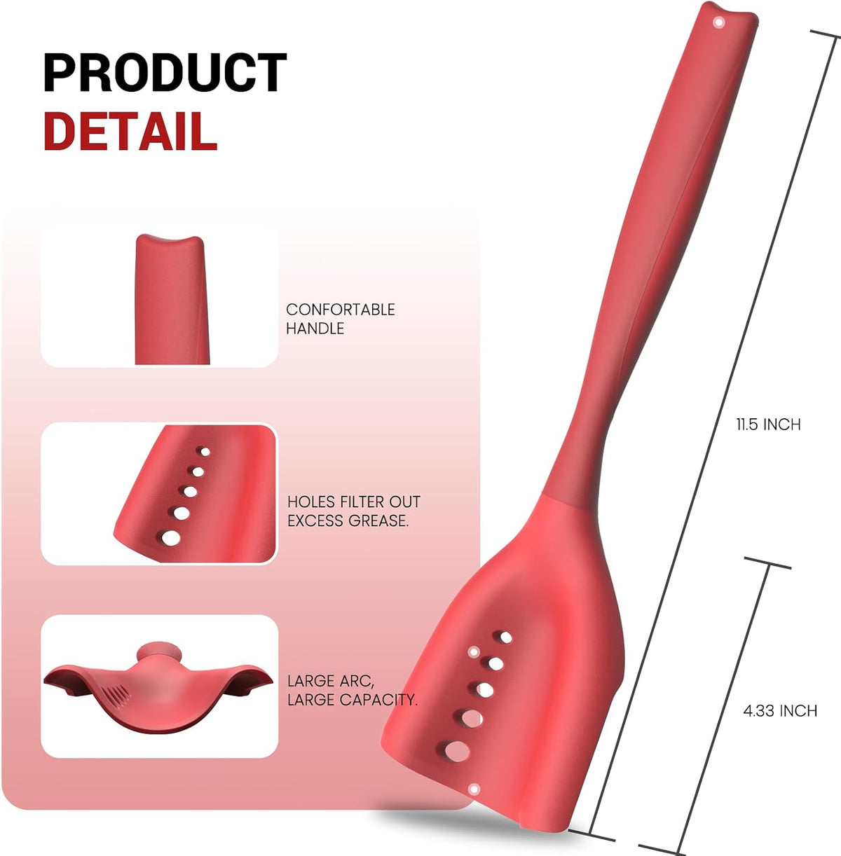 Meat Chopper Mincing Spatula, Silicone Hamburger Grinder for Ground Beef