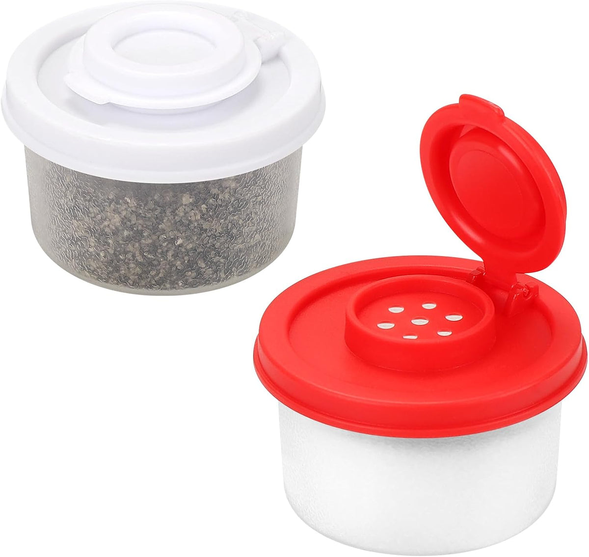 Accmor Salt and Pepper Shakers, Mini Salt Shaker to go Moisture Proof Salt Pepper Shakers Spice Container Dispenser for Camping Picnic Lunch Boxes Travel Kitchen