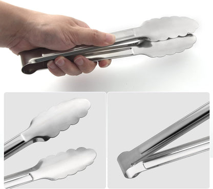 Serving Tongs,Buffet Tongs, ACAUTO Stainless Steel Food Tong Serving Tong Small Serving Tongs Stainless Steel Mini Appetizer Tongs, Set of 6 (5 Inch(12 Pack))