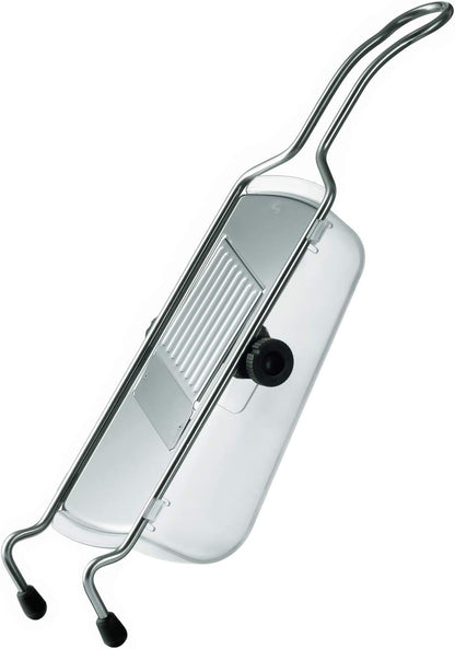 Rosle 95028 Stainless Steel Adjustable Gourmet Food Slicer Hand-Held Mandoline With Hand Guard