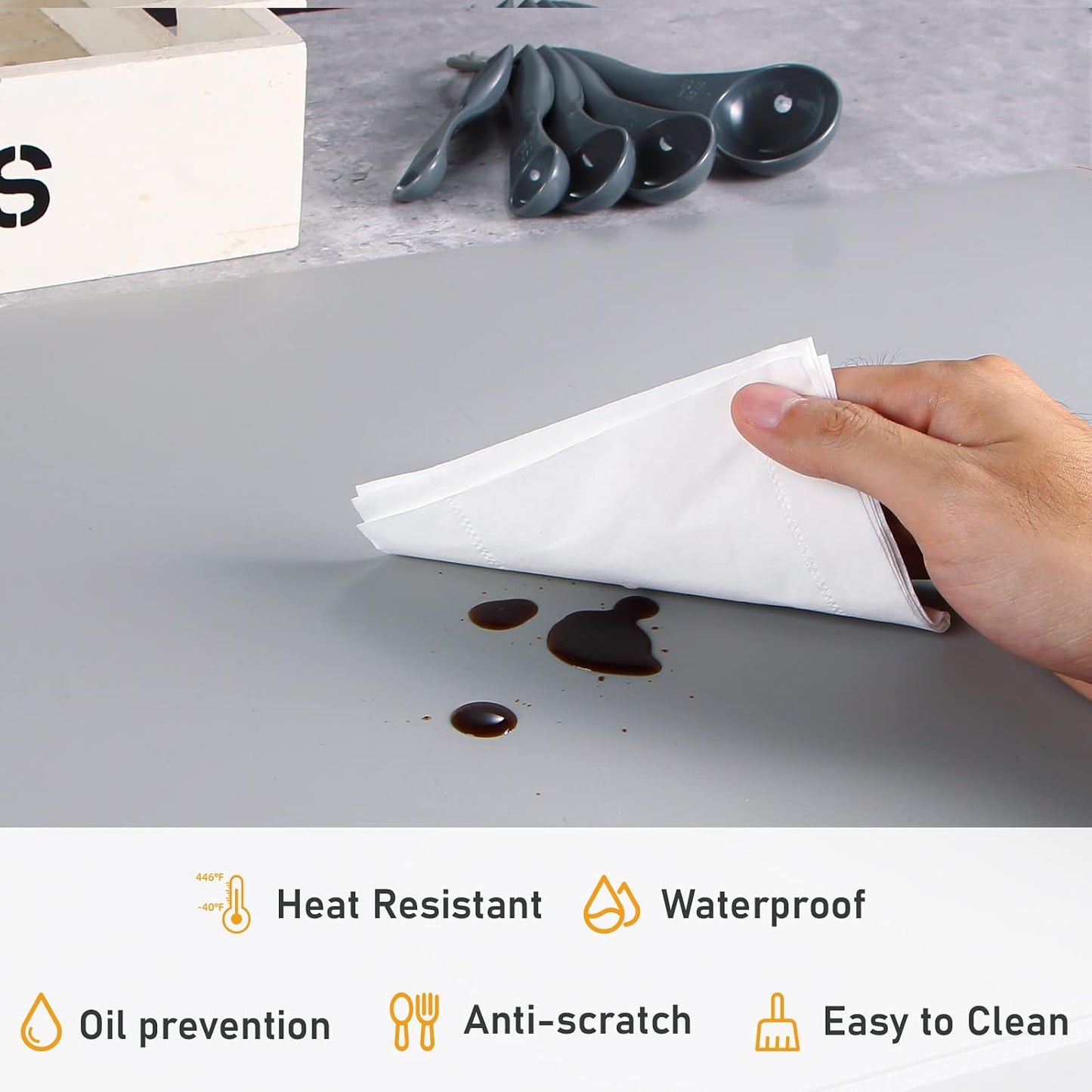 Webake Extra Large Silicone Mat For Countertop, Multipurpose Nonstick Heat Resistant Mat 23.6" x 15.7" for Baking, Rolling Dough, Fondant, Resin Expoxy, Craft, Jewerly (Red)