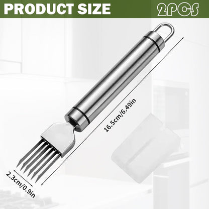 Green Onion Slicer 2 Pack Stainless Steel Multi-Blade Herb Cutter Tool