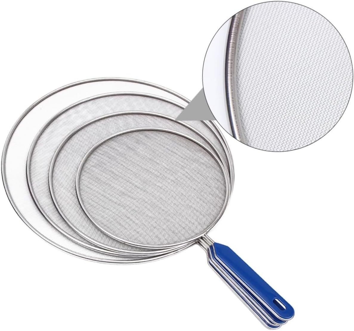4-Pack Oil Splatter Guard Mesh Covers for Frying Pans and Pots Splashproof Kitchen Oil Screen 18.50X12.99X0.39 Inch Kitchen Accessories for Cooking Safety