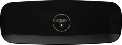Plasticpro Plastic Serving Trays - Round Serving Platters with Gold Rim 14X14 Disposable Party DishPack of 2