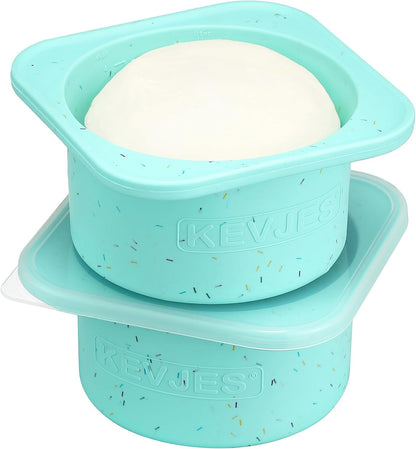 PLUS 1000ml Pizza Dough Proofing Containers, 2-Pack, Green