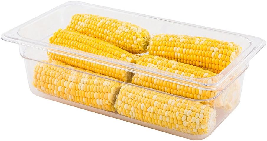 Restaurantware-2.5 Inch Deep Food Pans, 1 1/6 Size Commercial Food Storage Container - Freezable, Break-Resistant, Clear Plastic Cold Pans, Dishwashable, For Kitchens, Restaurants, Or Cafeterias