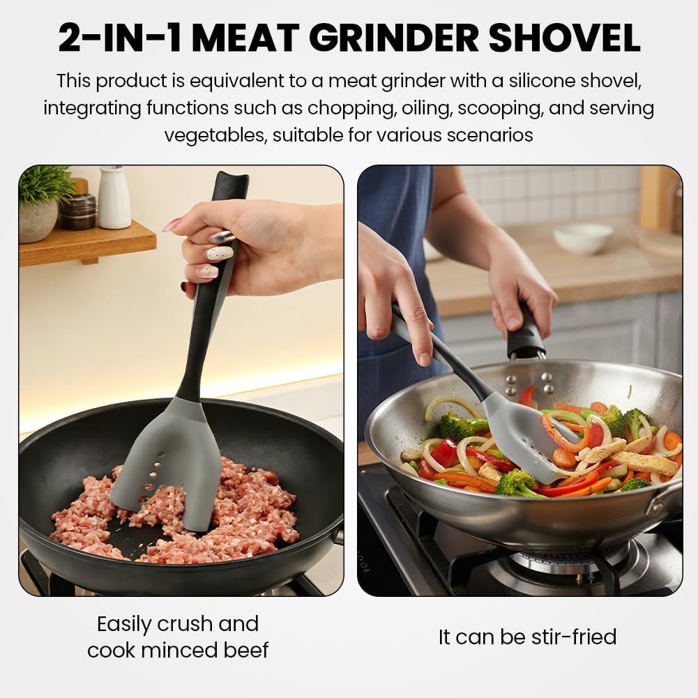 Meat Chopper Mincing Spatula Hamburger Grinder Ground Beef Smasher
