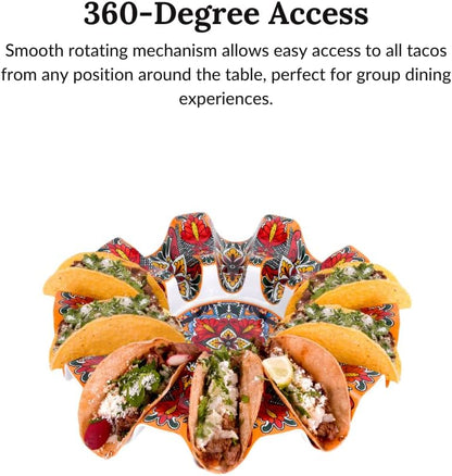 Prepara Talavera Taco Carousel, Red