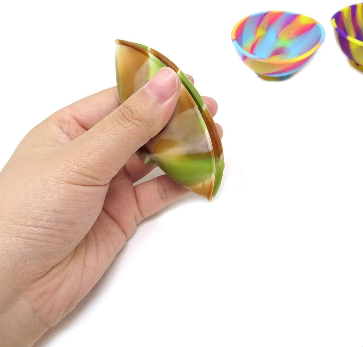 Honbay 4PCS Mini Multi-color Silicone Pinch Bowls for Condiments Candy or Small DIY Crafts
