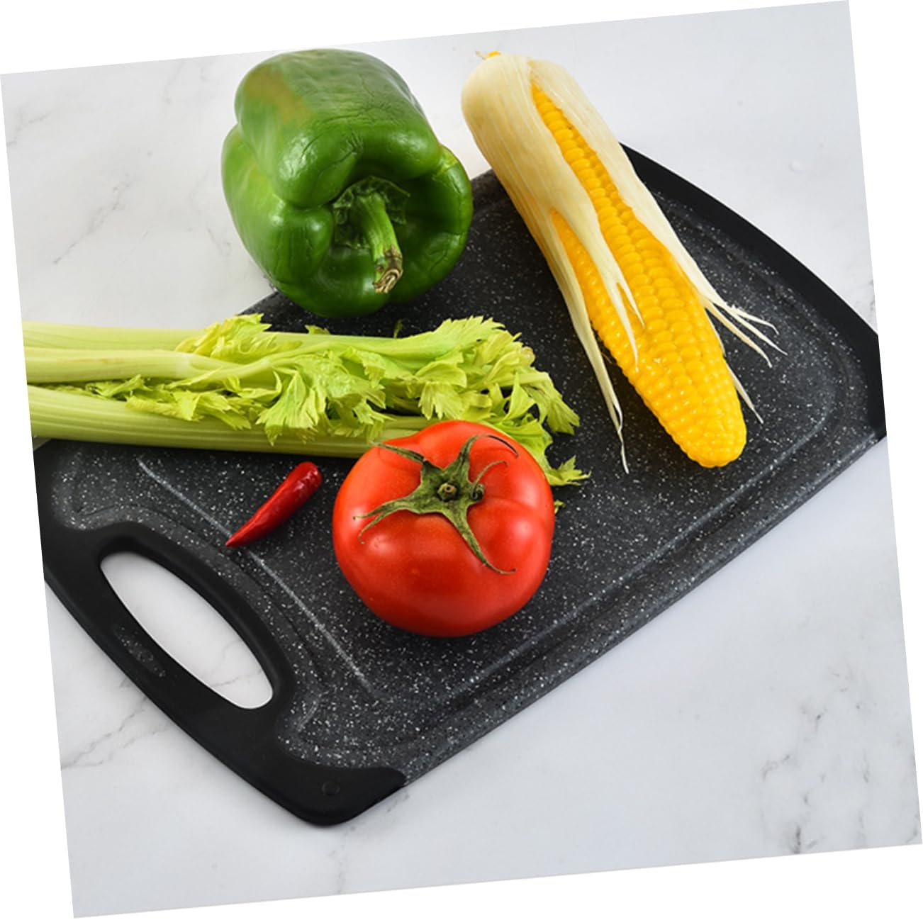 Mikinona Anti-slip Plastic Cutting Board Yellow Extra Large Mats 3pcs Cutting Mats Set