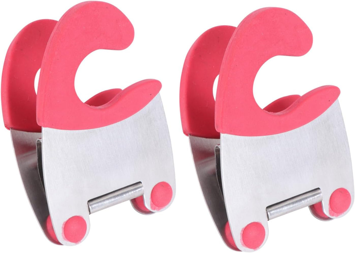 2Pcs Stainless Steel Pot Clip Spoon Holder Kitchen