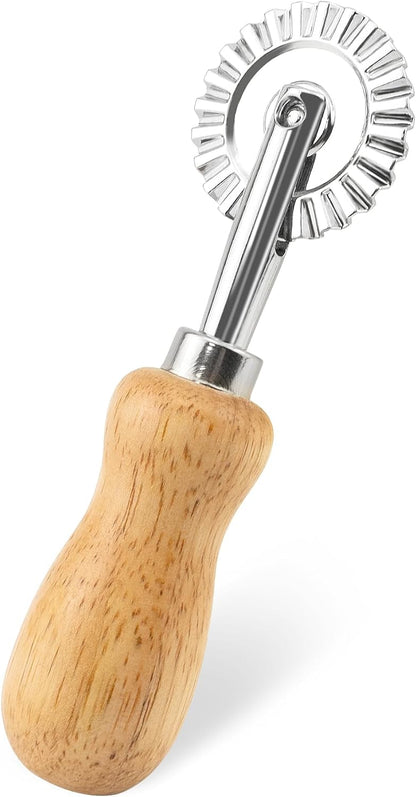 BlingKingdom 1.5" Fluted Pastry Wheel Cutter, Pasta Cutter for Baking