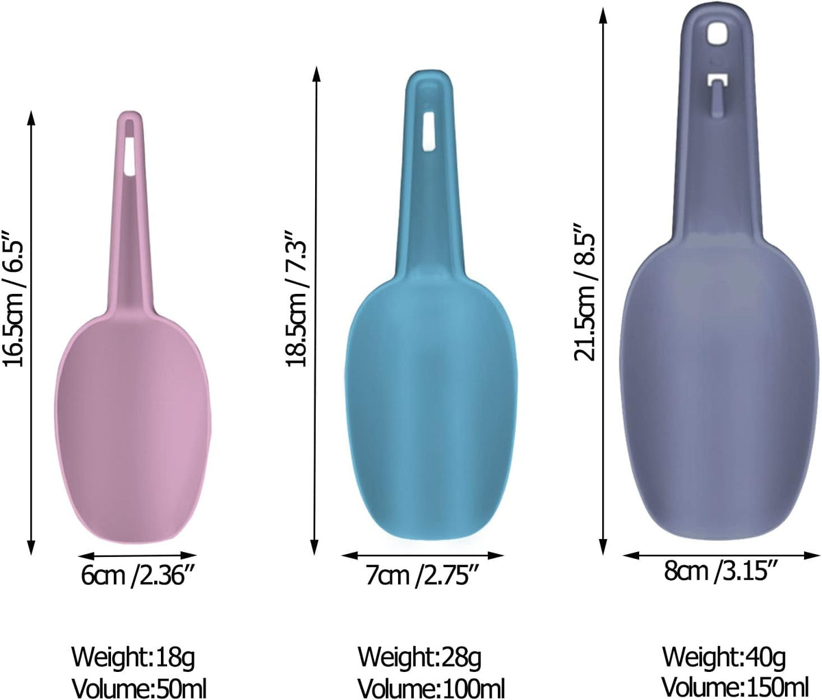 Plastic Scoops for Canisters, Plastic Scoop for Ice Cubes, Flour Scoops Dry Goods Coffee Beans & Cereals