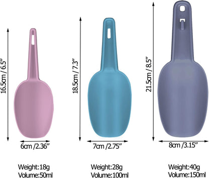 Plastic Scoops for Canisters, Plastic Scoop for Ice Cubes, Flour Scoops Dry Goods Coffee Beans & Cereals