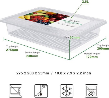 SILIVO Snackle Box Container - 9 Compartment Portable Divided Serving Tray with Lid and Handle,Clear Snack Organizer for Candy, Fruits, Nuts, Snacks - Perfect for Party, Travel and Entertaining