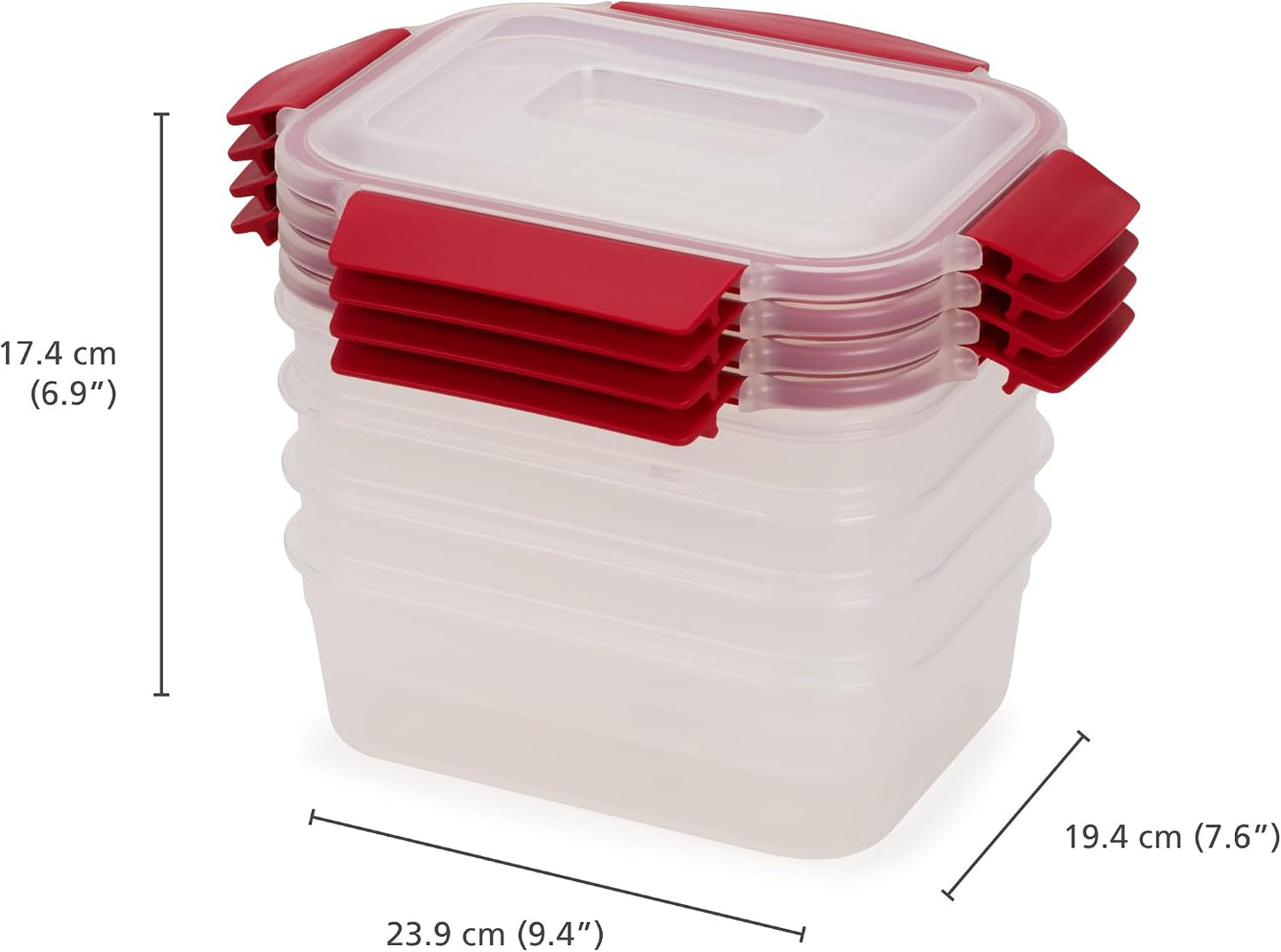 Joseph Joseph Nest Lock Plastic BPA Free Food Storage Container Set with Lockable Airtight Leakproof Lids, 10-Piece, Multi-Color