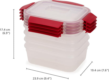 Joseph Joseph Nest Lock Plastic BPA Free Food Storage Container Set with Lockable Airtight Leakproof Lids, 10-Piece, Multi-Color
