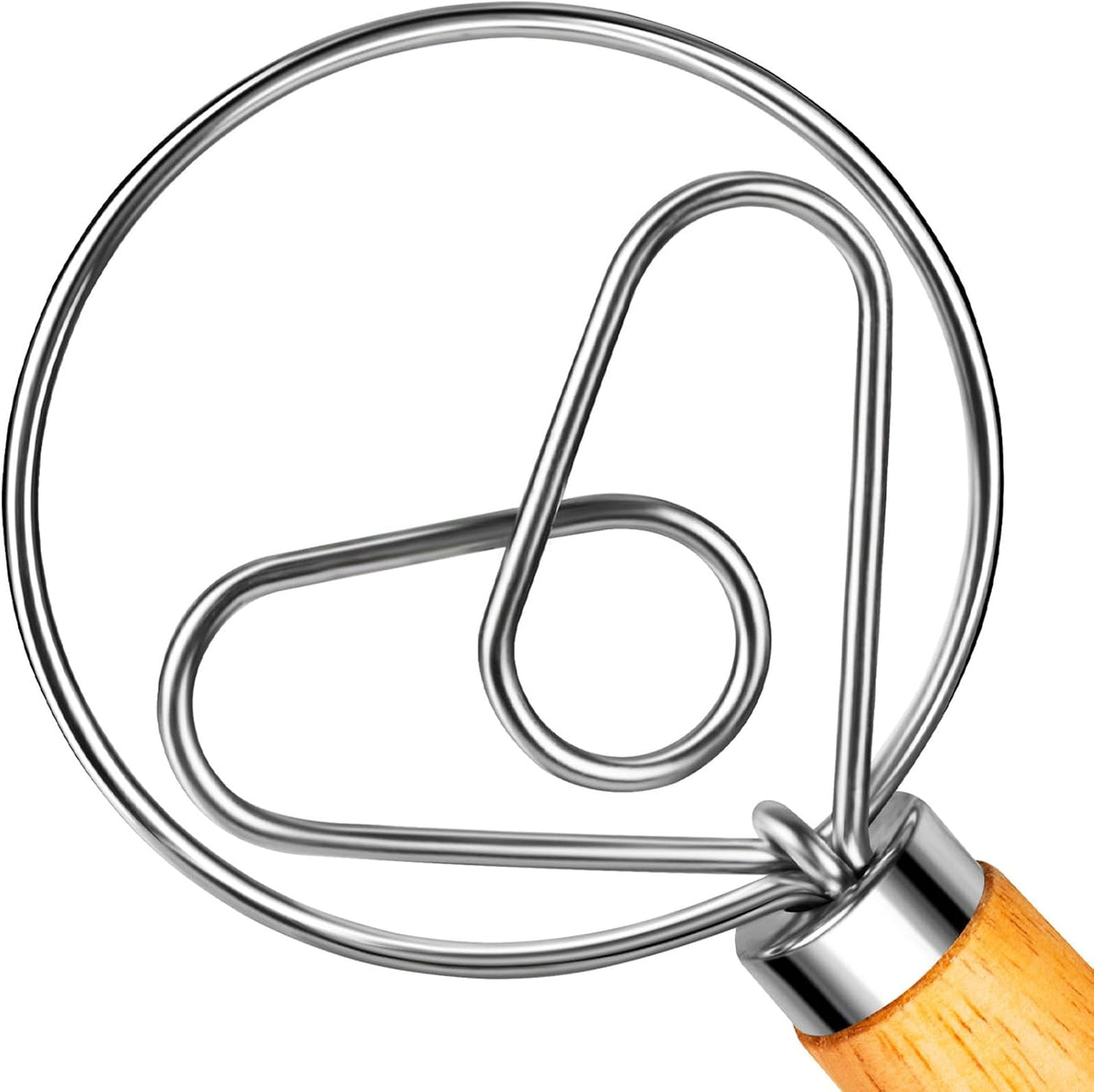 TEEVEA Danish Dough Whisk, Stainless Steel for Sourdough Bread