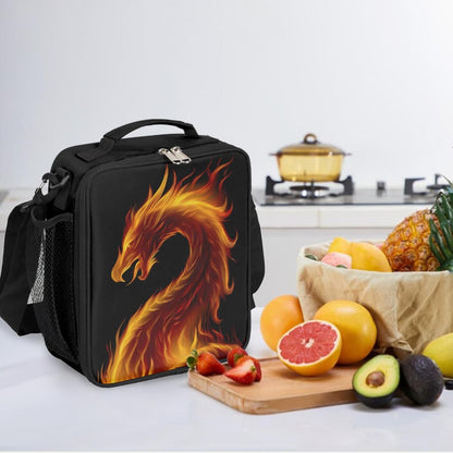 cfpolar Skull Skateboard Lunch Box for Boys Girls, Insulated Lunch Bags for Kids Reusable Mini Cooler Lunch Tote Lunchbox Thermal Meal Tote Kit with Shoulder Strap for Work School Picnic