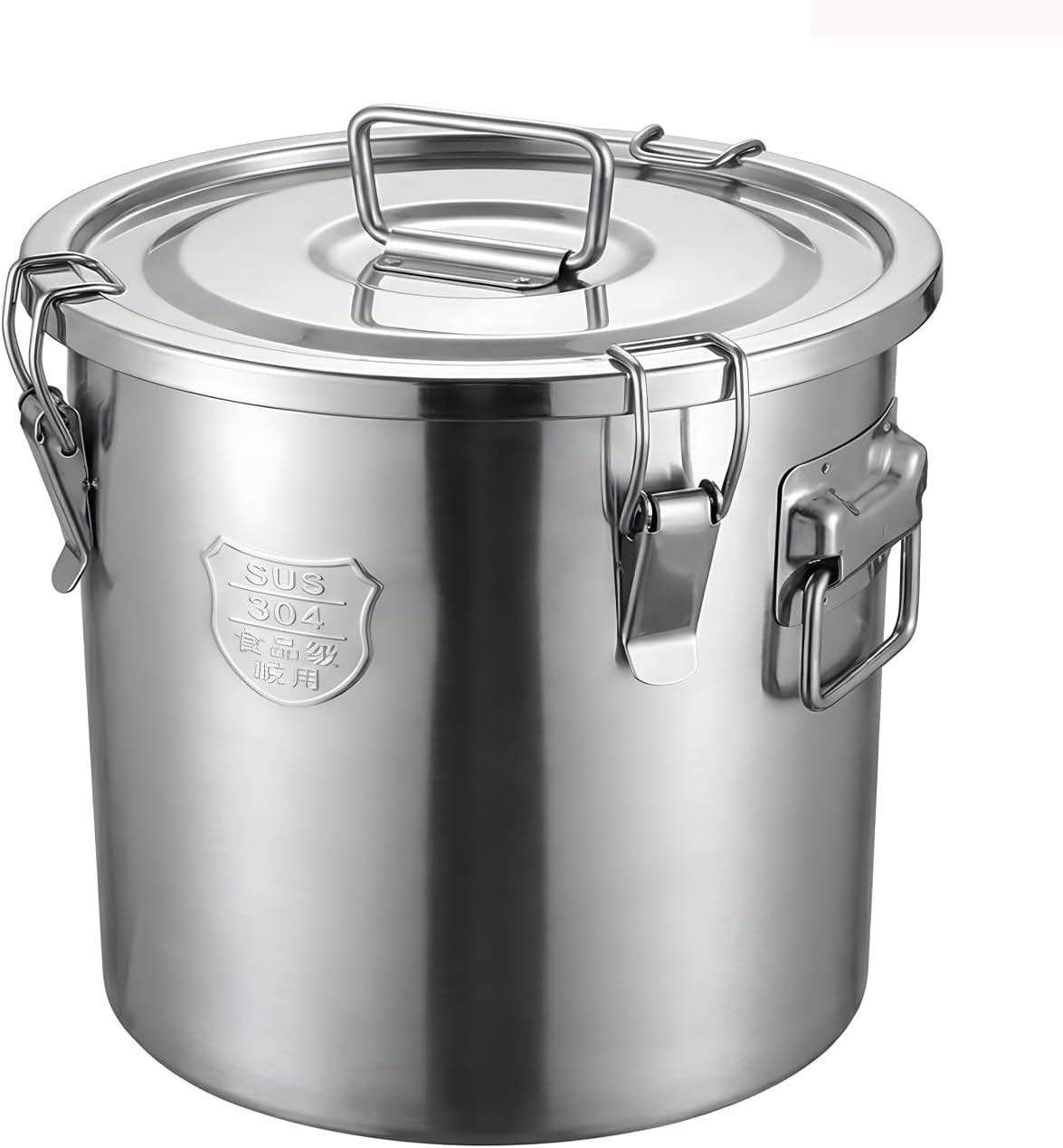 25lb Stainless Steel Containers with Lids, 12L/3.1gal 304 Stainless Steel Storage Containers, Metal Bird Seed Storage Container for Rice Flour Sugar Grain Coffee Bean Kitchen Jar
