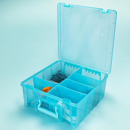 ArtBin 6990SO Super Satchel Double Deep Compartment Box - Art Storage with 8 Removable Compartments, Smart Closure for Craft Supplies (Gold - Pack of 1)