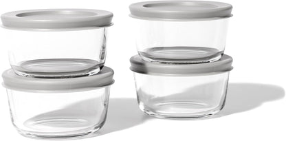 6-Piece Glass Food Storage Containers Set (3 Containers + 3 BPA-Free Lids) | 2-Cup, Leakproof | Microwave, Freezer, Oven & Dishwasher Safe | Ideal for Meal Prep & Pantry Organization, Pistachio