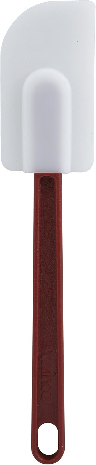 Winco Spoon Silicone Spatula, 10-Inch,White, Medium
