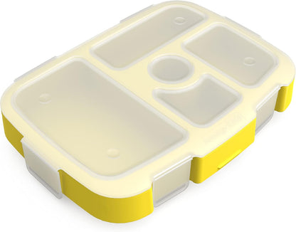 Bentgo® Kids Prints Tray with Transparent Cover - Reusable, BPA-Free, 5-Compartment Meal Prep Container with Built-In Portion Control for Healthy Meals At Home & On the Go (Mermaids in the Sea)