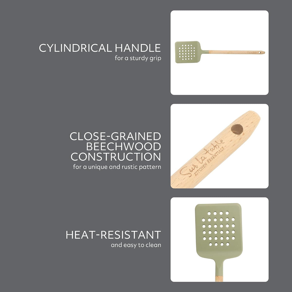 Sur La Table Kitchen Essential Mealcraft Silicone Spatula - Juniper Green