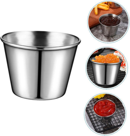 OUNONA 20pcs Stainless Steel Dipping Bowls Sauce Cups for Ketchup Condiments Appetizers for Restaurants and Home Use Versatile Kitchen Storage