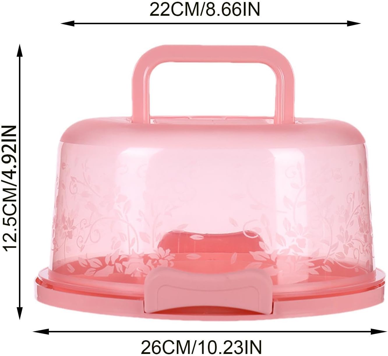 Cake Carrier With Handle Portable Round Cake Box Airtight Cupcake Storage Container With Lid