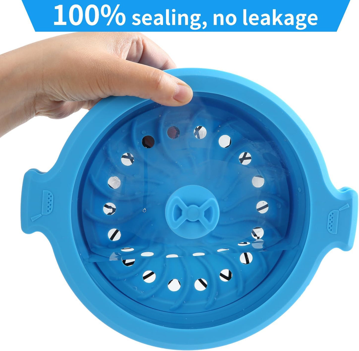 2 Set 27oz and 47oz Collapsible Silicone Microwave Vegetable Steamer Cooker
