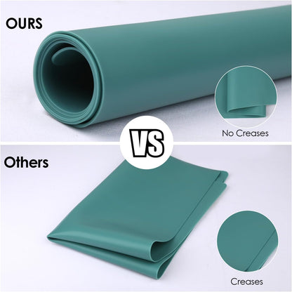 Extra Large Dark Green Countertop Mat - Silicone Table Kitchen Desk Mat - Non-Slip & Heat Resistant - Dinner Placemat Pastry Dough Rolling Mat - Colors A